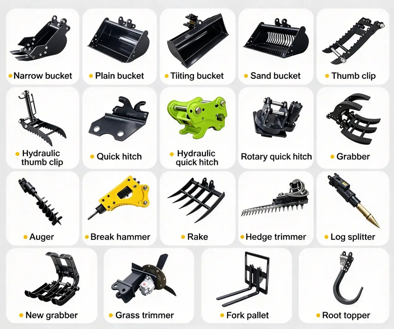 Mini Excavator Attachments